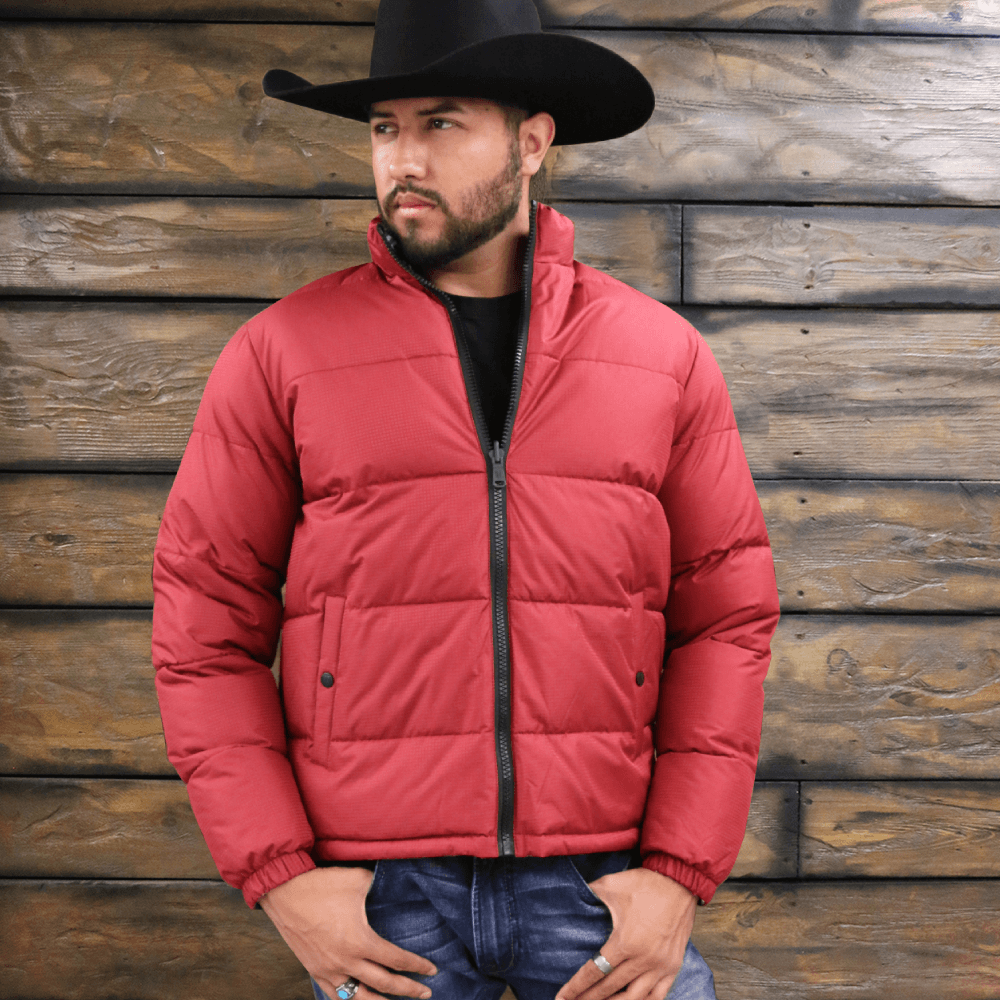 Cheap red puffer jacket online