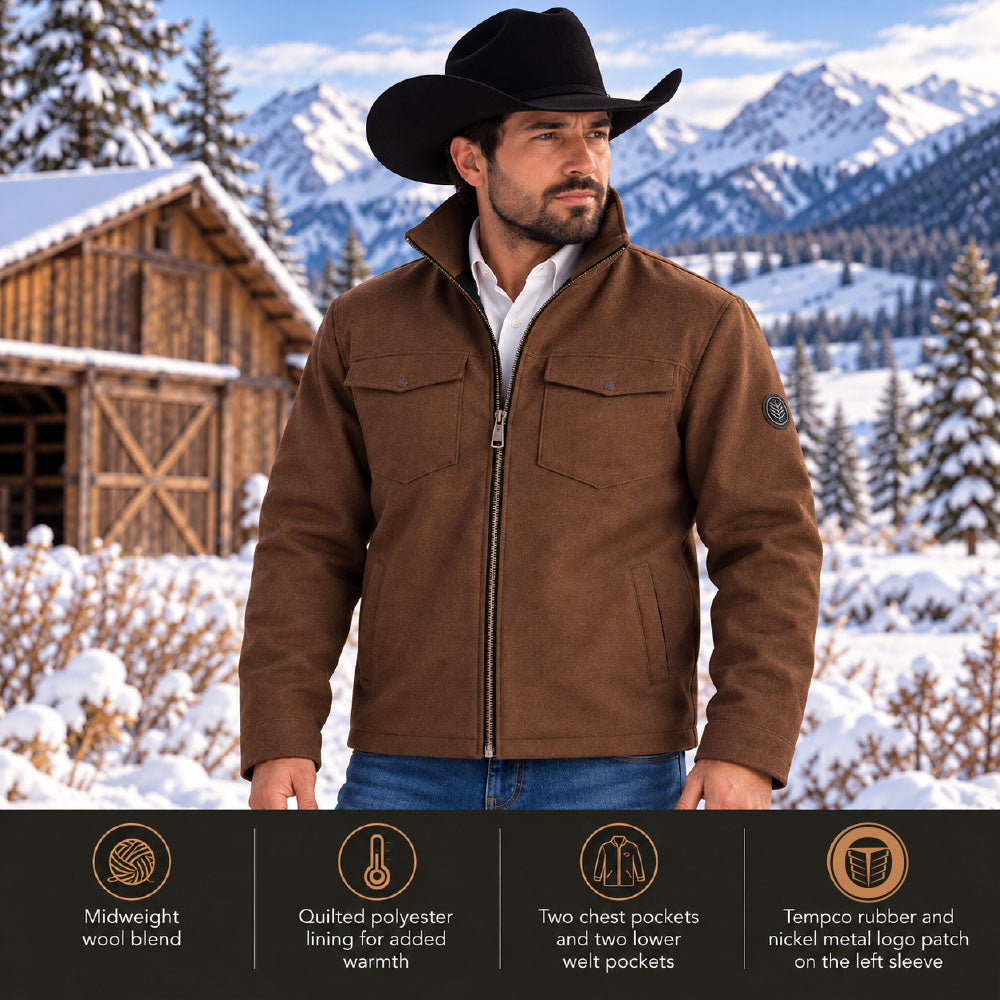 Tempco Mens Alamo Wool Blend Jacket | Durable Midweight