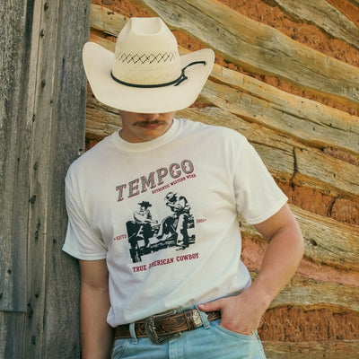 Tempco Mens American Cowboy T-Shirt White