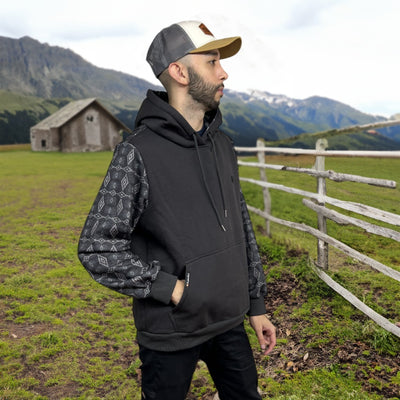 Tempco Mens Aztec Sleeve Hoodie 