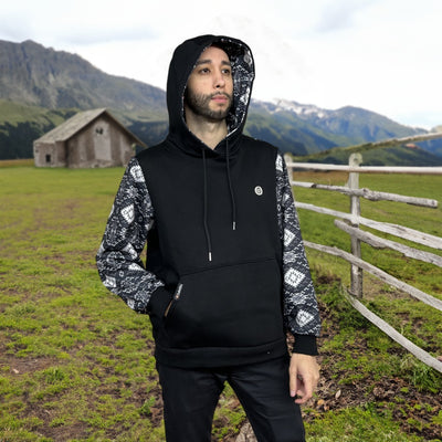 Tempco Mens Aztec Sleeve Hoodie 