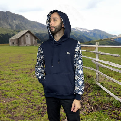 Tempco Mens Aztec Sleeve Hoodie 