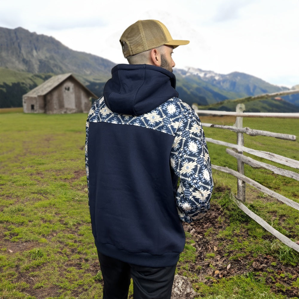 Tempco Mens Aztec Sleeve Hoodie 