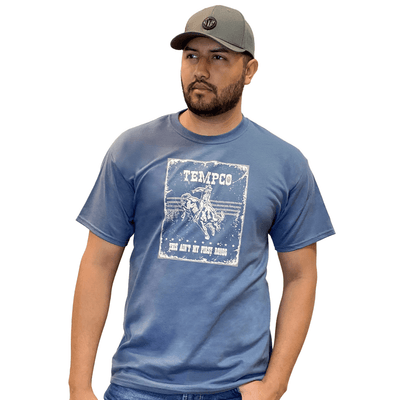 Tempco Mens Blue Rodeo T-Shirt Blue - BLUERODEO