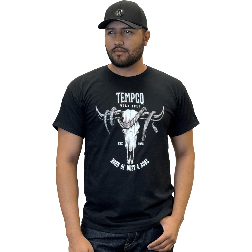 Tempco Mens Bull Riding T-Shirt Black - ORBULLRIDING