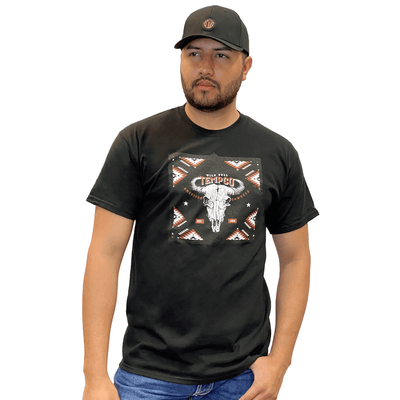 Tempco Mens Bull Skull T-Shirt Black - BLKBULLSKULL