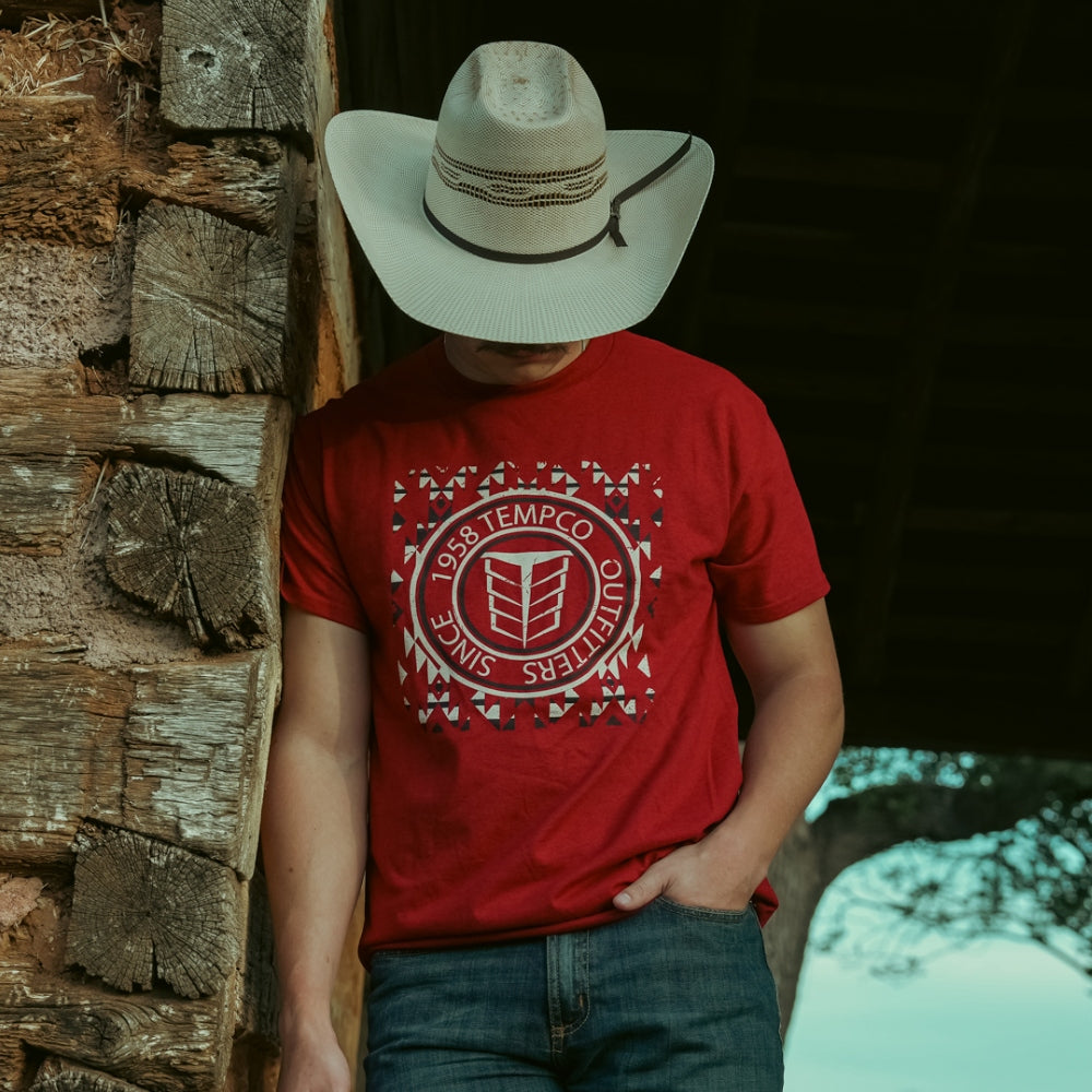 Tempco Mens Burgundy Team T-Shirt Antired