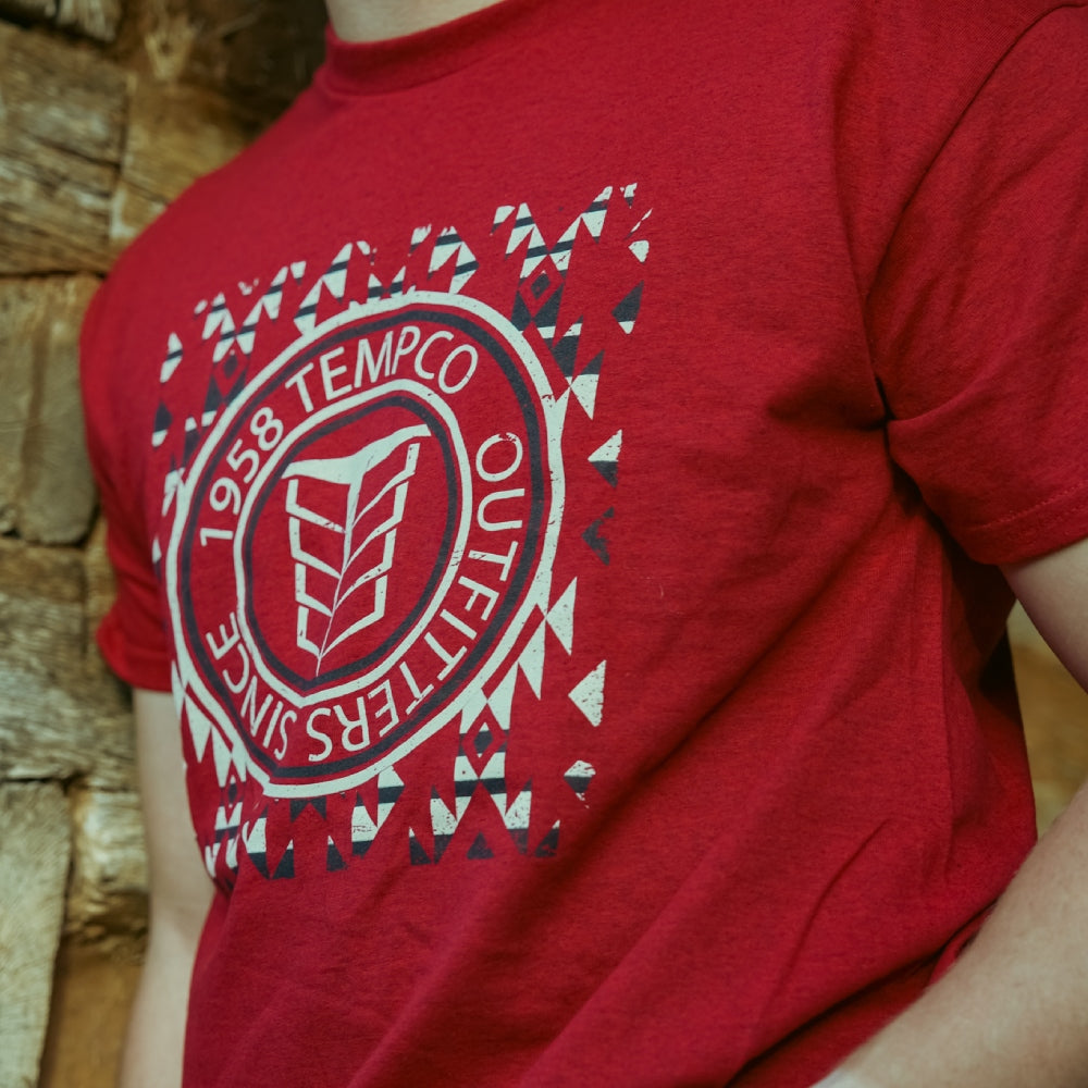 Tempco Mens Burgundy Team T-Shirt Antired