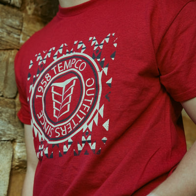 Tempco Mens Burgundy Team T-Shirt Antired