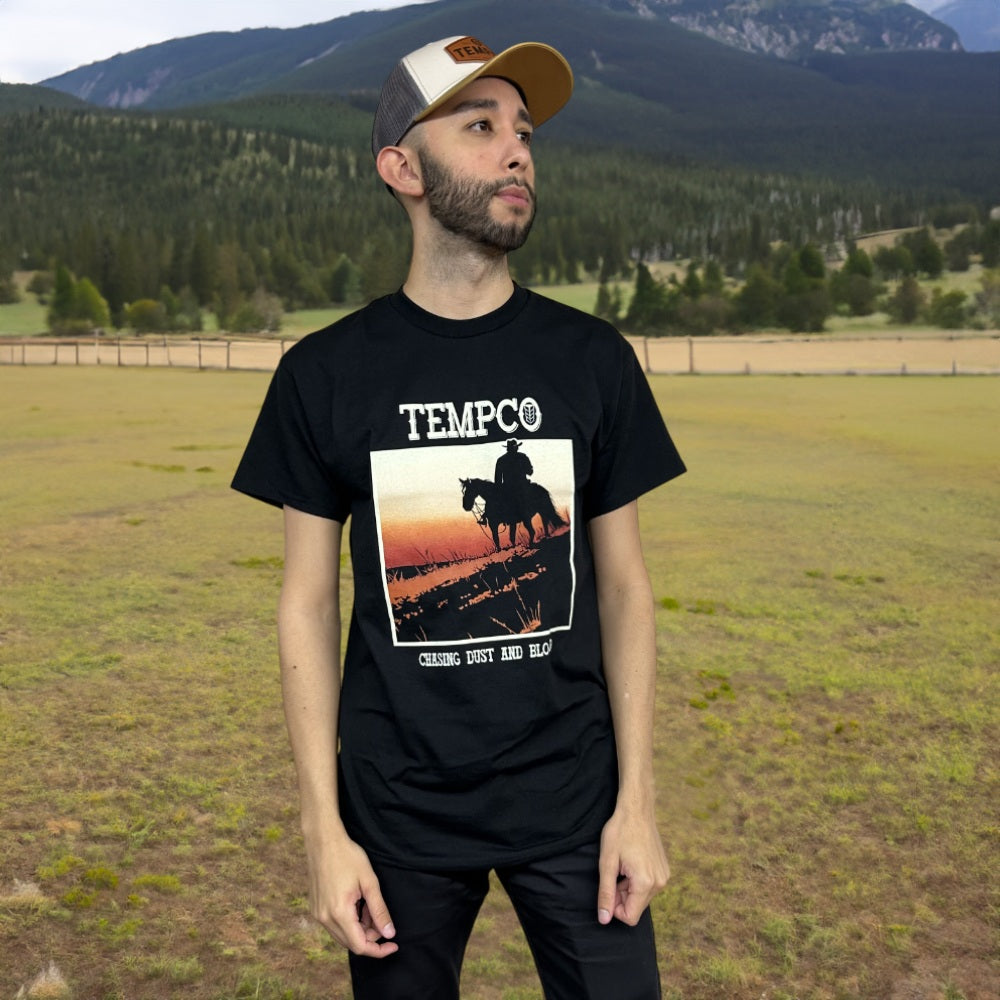 Tempco Mens Chasing Dust Short Sleeve T-Shirt Black 