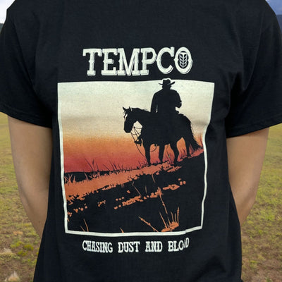 Tempco Mens Chasing Dust Short Sleeve T-Shirt Black 