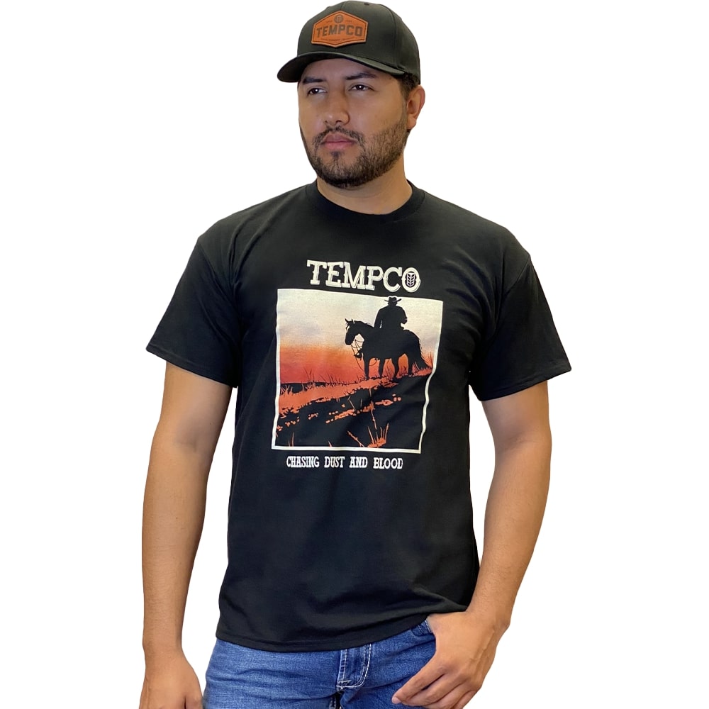 Tempco Mens Chasing Dust Short Sleeve T-Shirt Black
