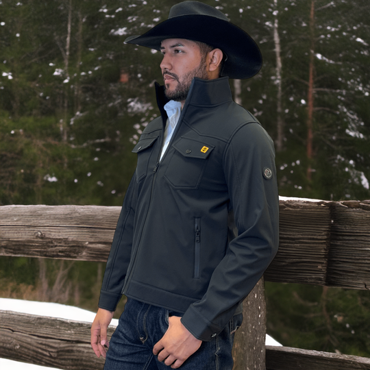 Tempco Mens El Vikingo Softshell Jacket | Rust And Black