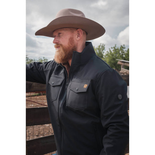 Tempco Mens El Vikingo Softshell Jacket | Rust And Black Tempco Mens El Vikingo Softshell Jacket | Rust And Black