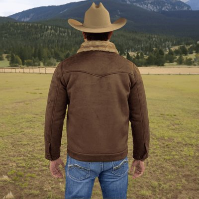 Tempco Mens Marlboro Faux Suede Shearling Jacket