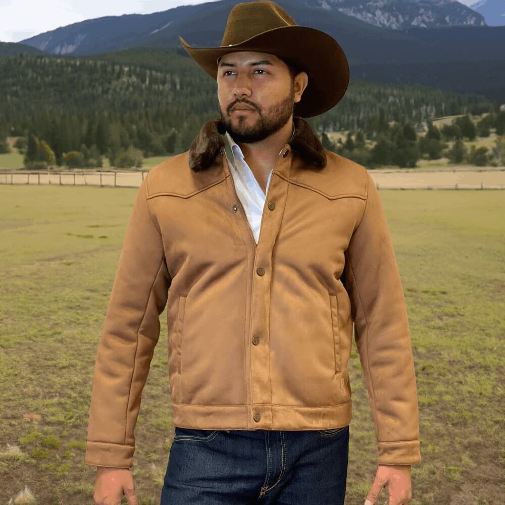 Tempco Mens Marlboro Shearling Suede Jacket | 2Tone