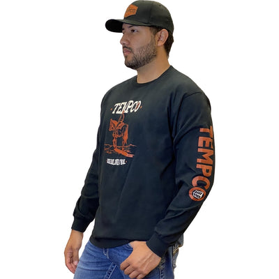 Tempco Mens Ride Alone Long Sleeve T-Shirt Black