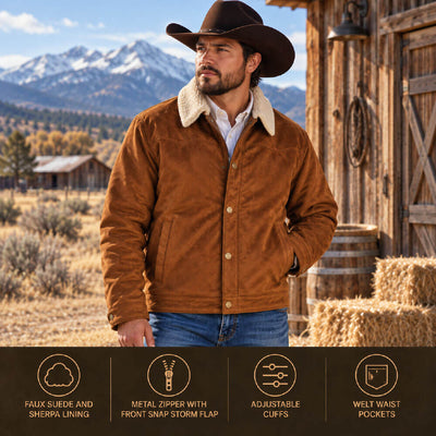 Marlboro | Faux Suede & Sherpa Jackets For Mens & Boys