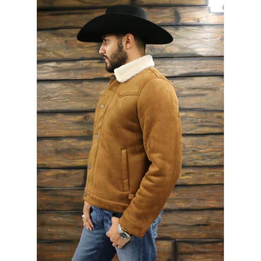 Tempco Mens Marlboro Sherpa Suede Trucker Jacket | Shop Now