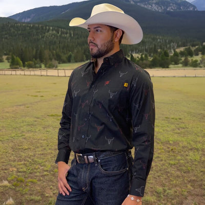 Tempco Mens Vikingo Button Down Long Sleeve Shirt