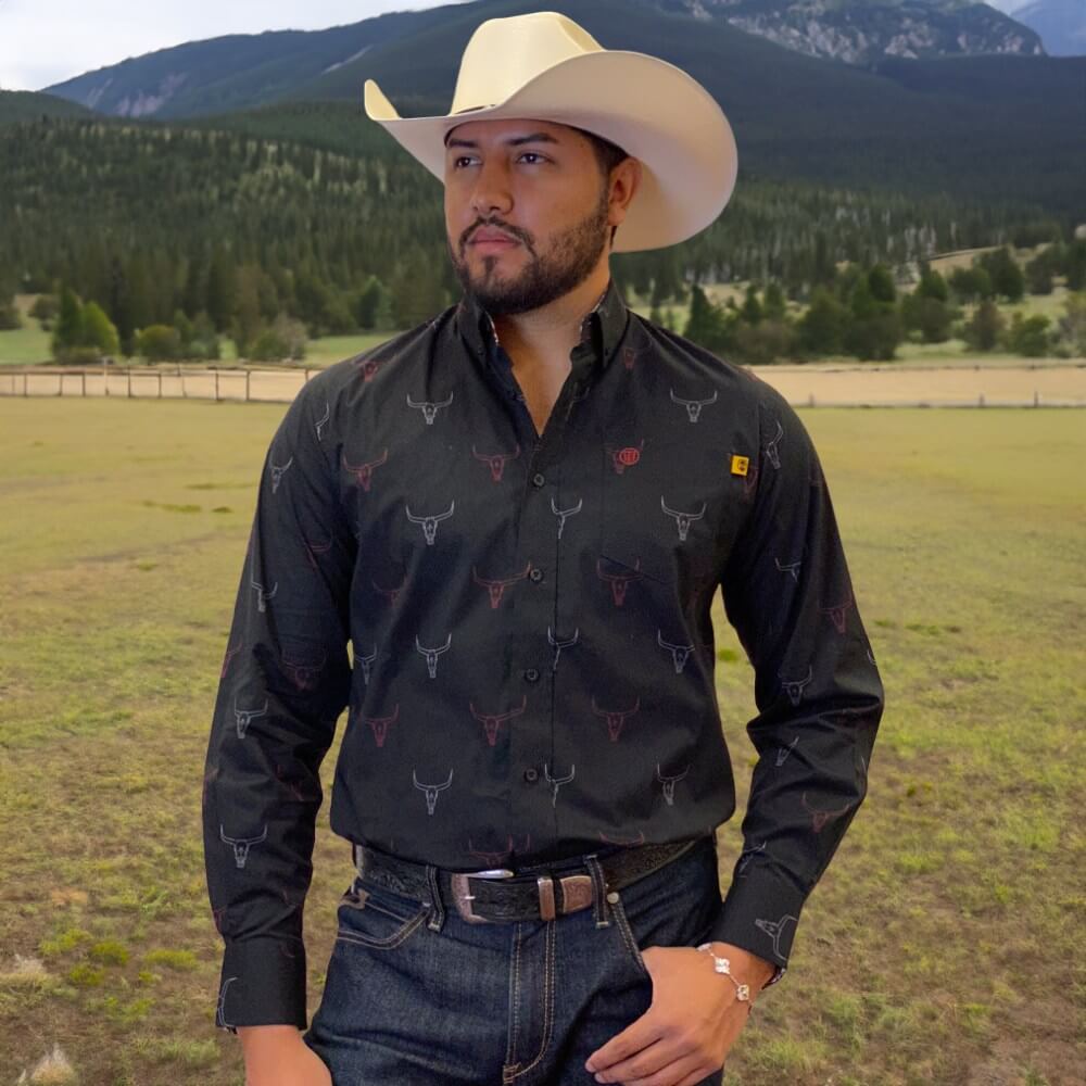 Tempco Mens Vikingo Button Down Long Sleeve Shirt