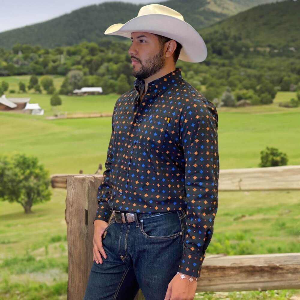 Tempco Mens Vikingo Button Down Long Sleeve Shirt