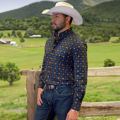 Tempco Mens Vikingo Button Down Long Sleeve Shirt