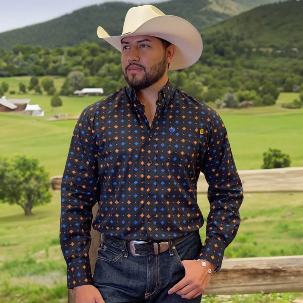 Tempco Mens Vikingo Button Down Long Sleeve Shirt