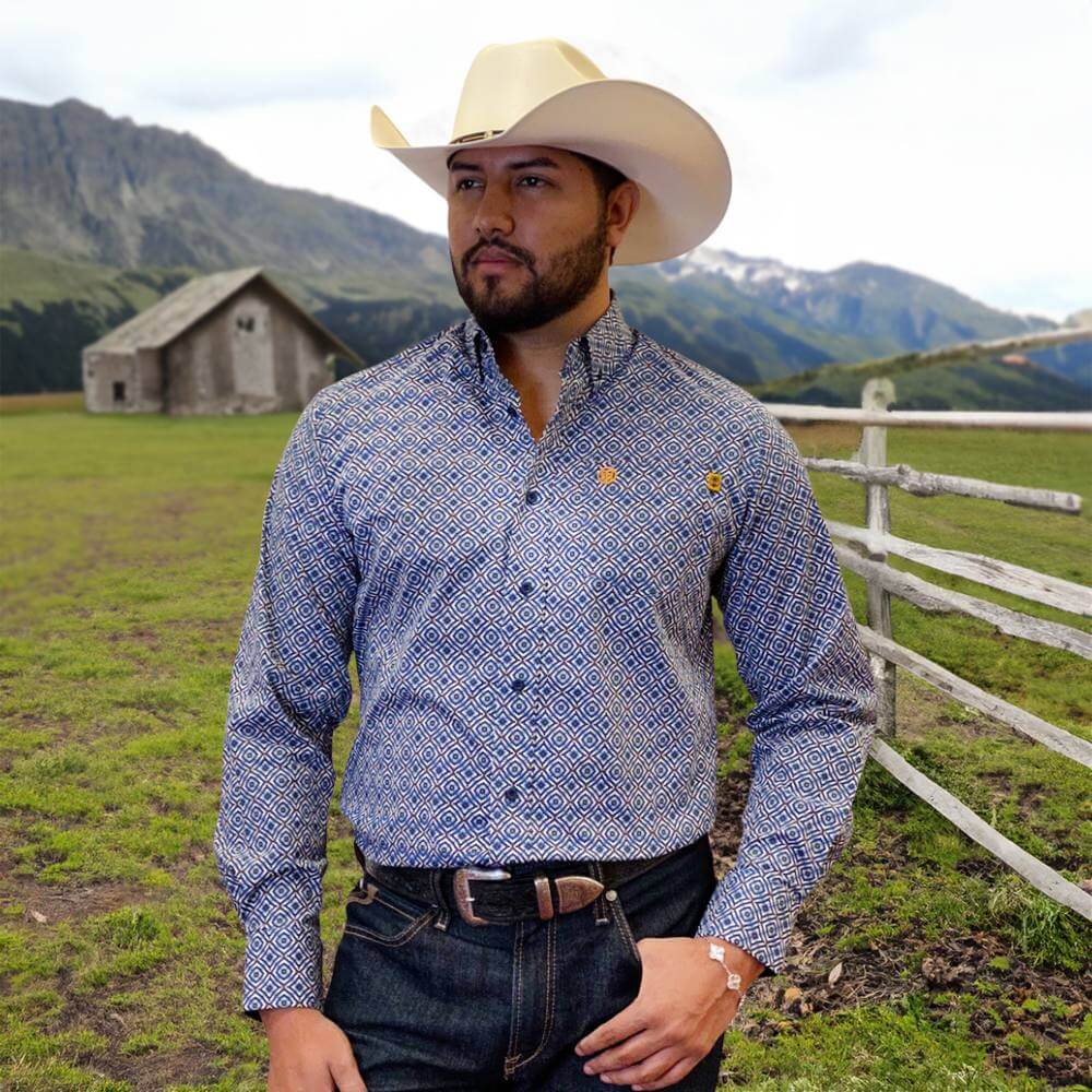 Tempco Mens Vikingo Button Down Long Sleeve Shirt