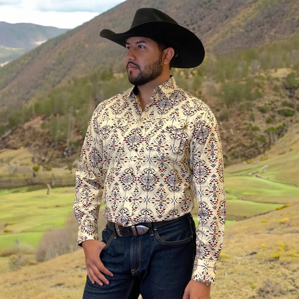 Tempco Mens Vikingo Snap Buttons Long Sleeve Shirt